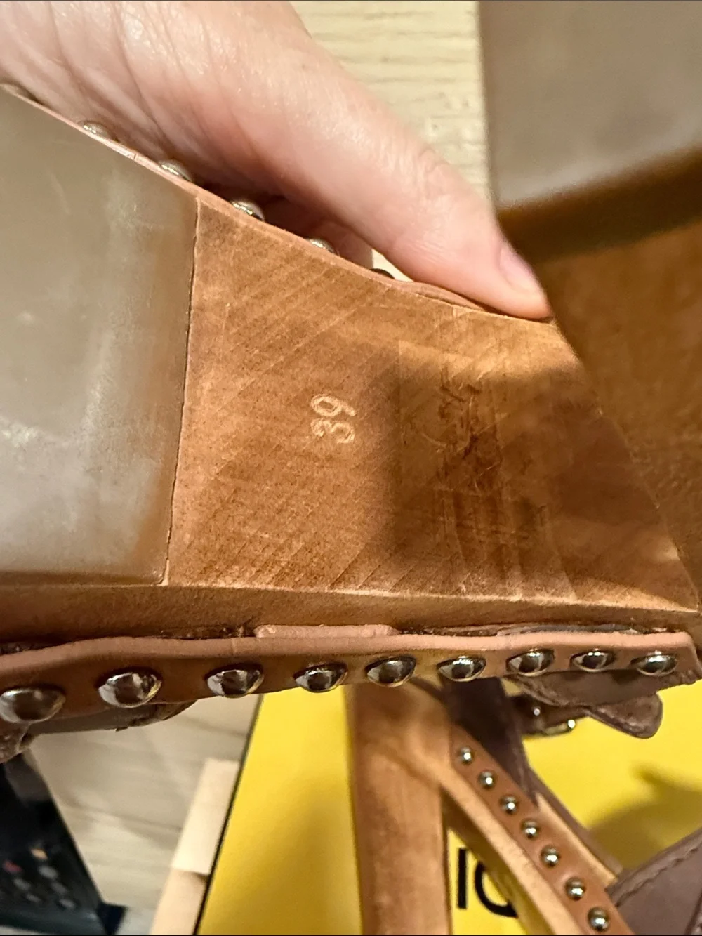 Miu Miu Brown Leather Bow Platform Sandals 39